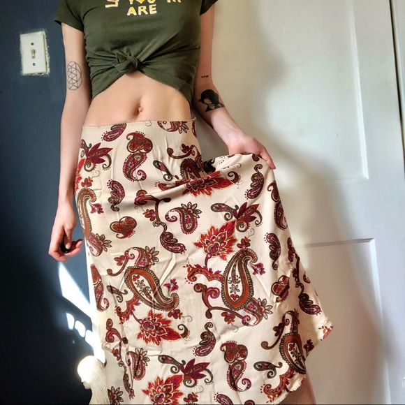 Vintage 90s/Y2K Paisley Skirt - Picture 4 of 4